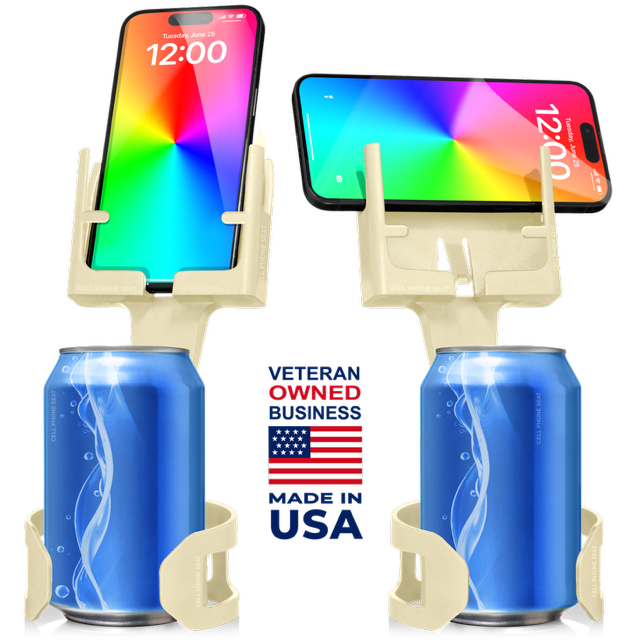 Cell Phone Seat Canyon Beige 2 Pack hands free cup holder cellphone mount for cars