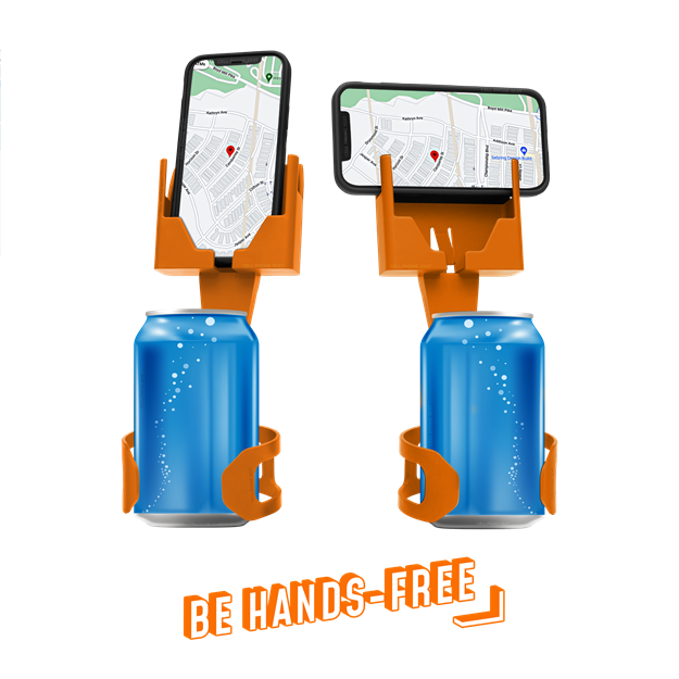 Cell Phone Seat comes in an orange 2-pack and is the best hands free cell phone holder