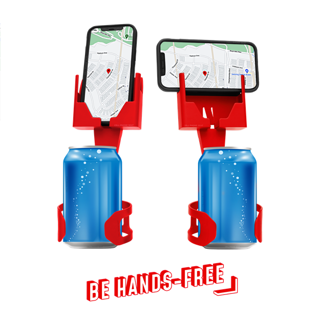 Cell Phone Seat comes in a red 2-pack and is the best hands free cell phone holder