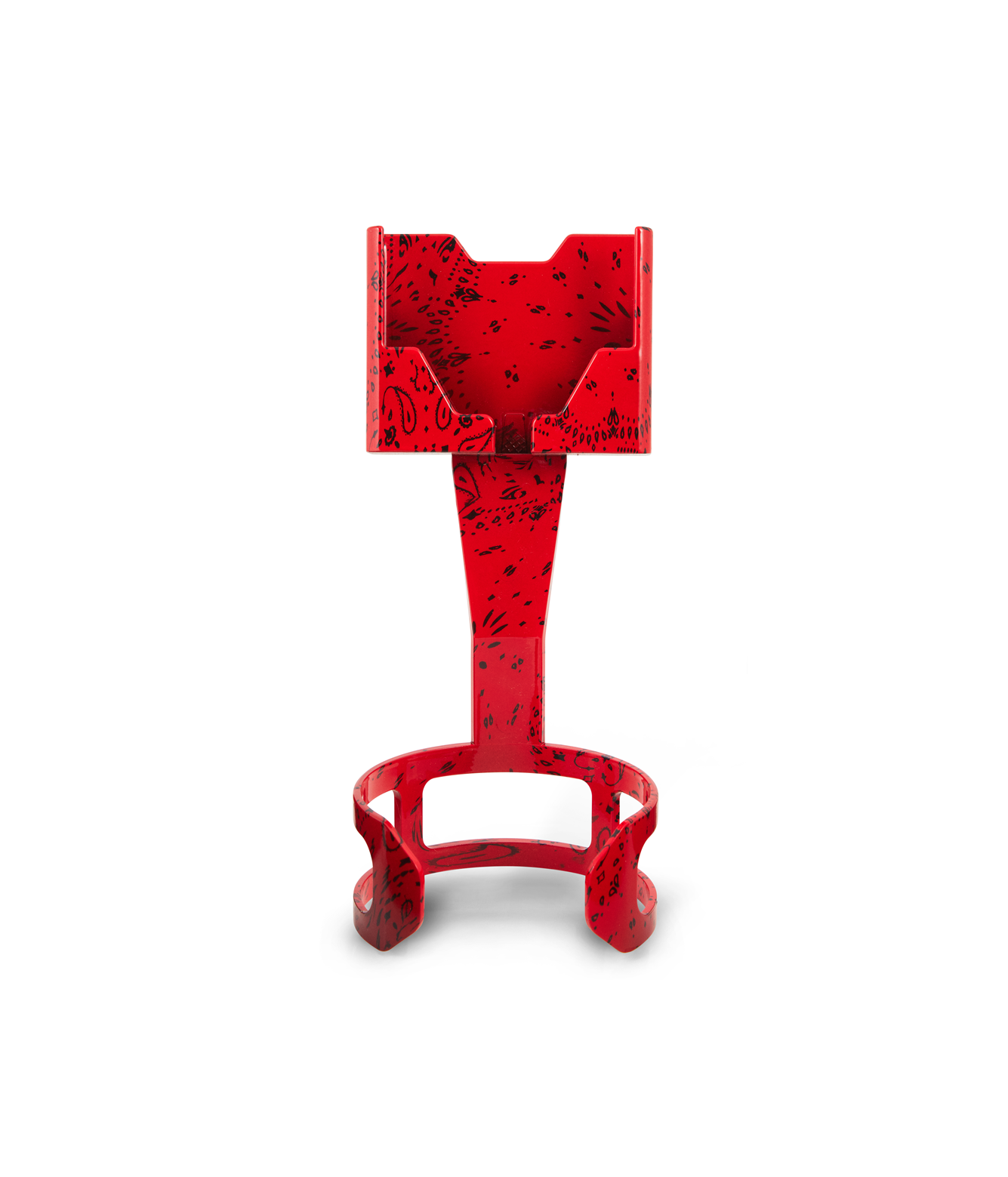 Red Bandana with Black Decorations Smartphone Cupholder Phone Mount