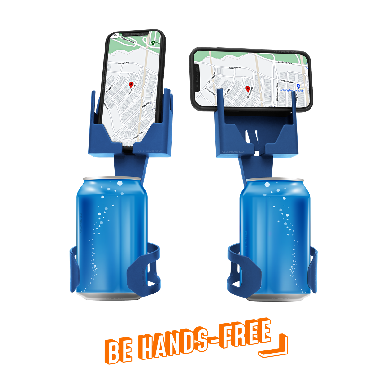 Cell Phone Seat comes in a blue 2-pack and is the best hands free cell phone holder