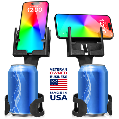 Black 2 Pack hands free cup holder cell phone mount for car