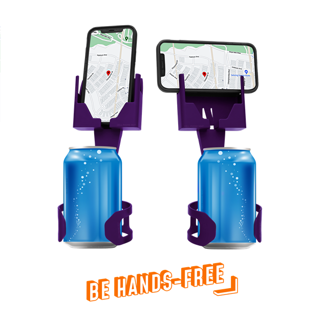 Cell Phone Seat comes in a purple 2-pack and is the best hands free cell phone holder