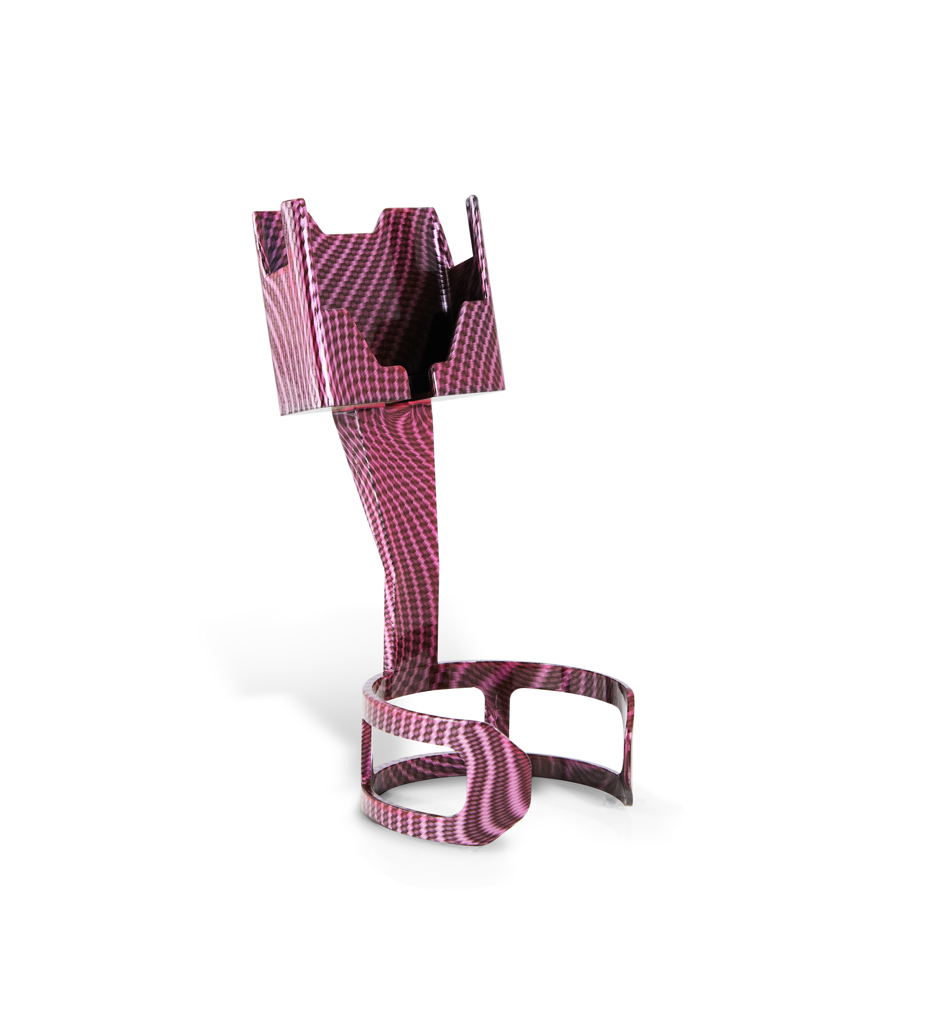 Pink Carbon Colored Cup Holder Phone Mount for Car - Cell Phone Seat