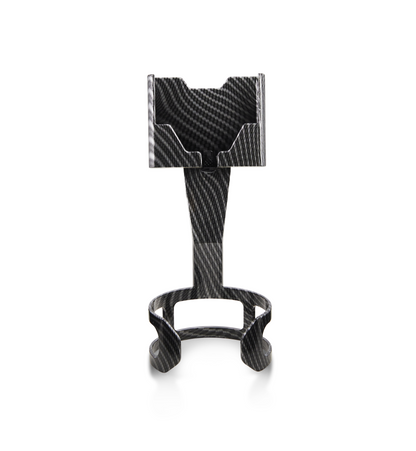 Silver Carbon Colored Cup Holder Phone Mount for Car - Cell Phone Seat